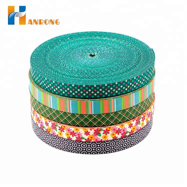 Customized Polyester Material Colourful Sublimation Webbing Custom Printed Webbing